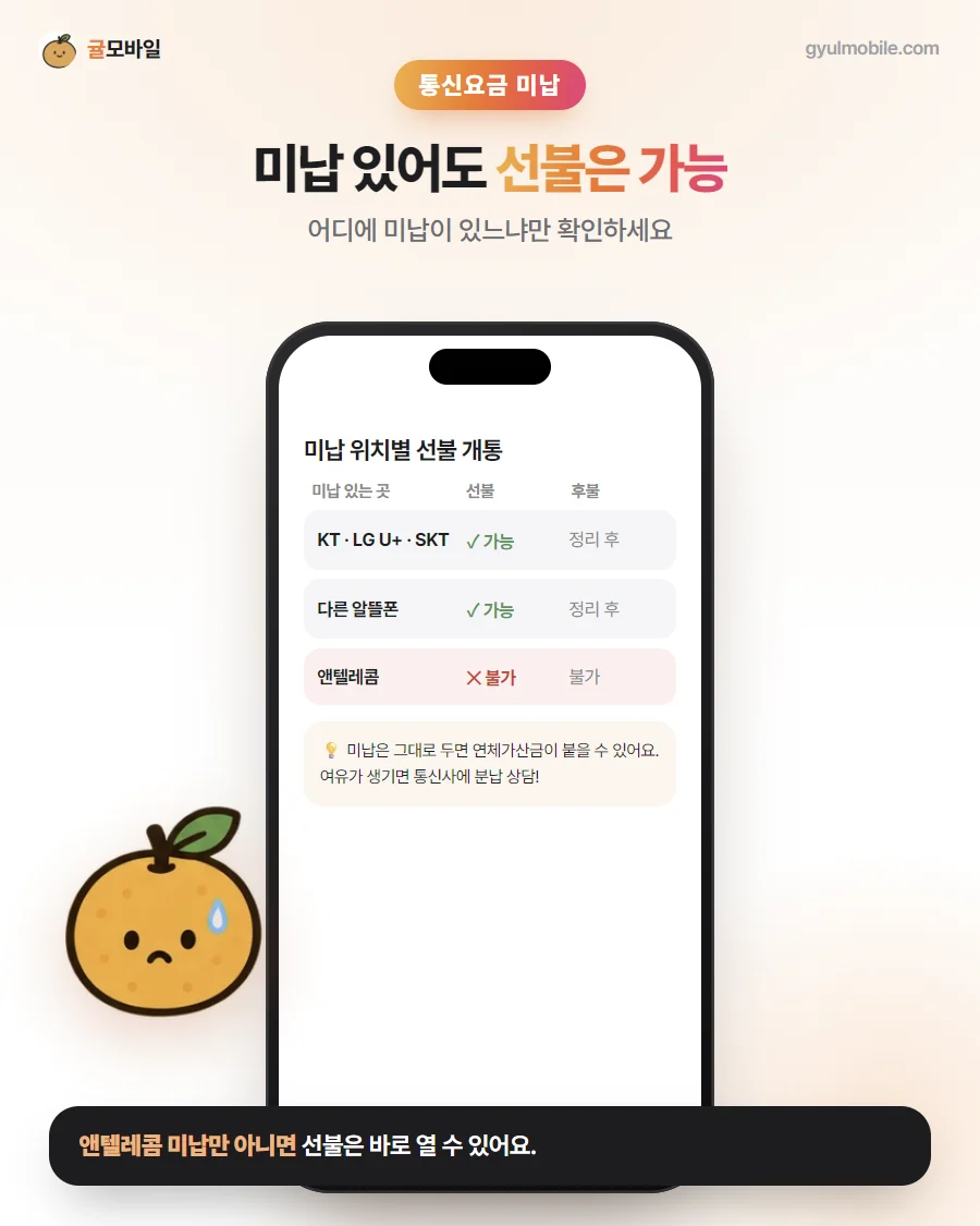 미납 있을 때 예시 이미지