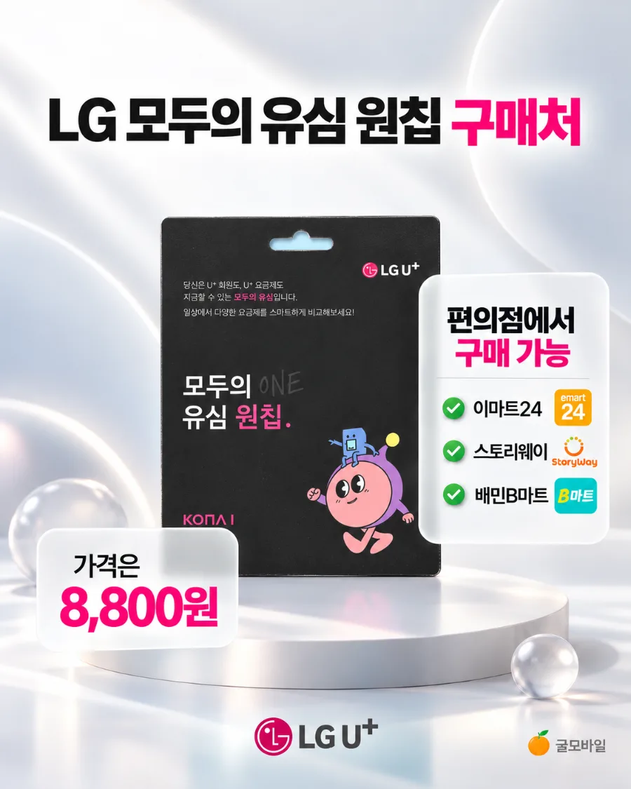LG 모두의 유심 원칩 이미지